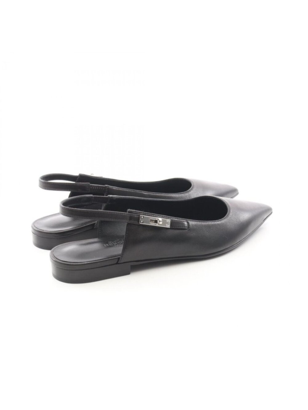 Hermes Sandals Bree Kelly Buckle Black Leather - Picture 2 of 9